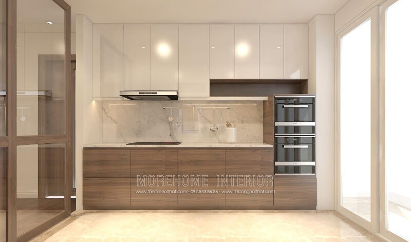 Thiết kế nội thất tủ bếp nhà phố phong cách hiện đại và tinh tế Thiết kế và sản xuất tủ bếp đẹp